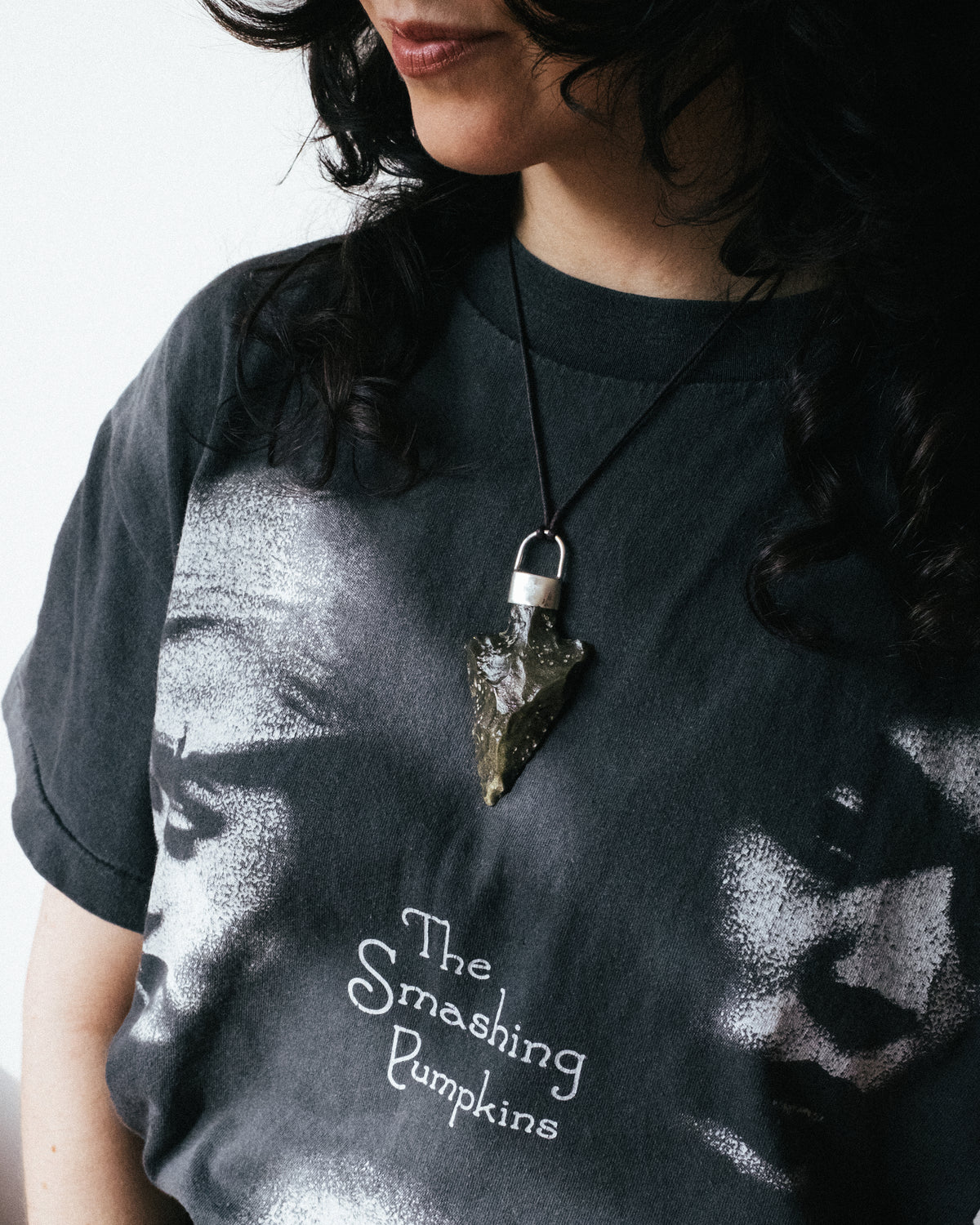 Gold Sheen Obsidian Arrowhead Sterling Silver Necklace