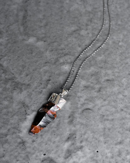 Mahogany Obsidian Arrowhead Sterling Silver Necklace
