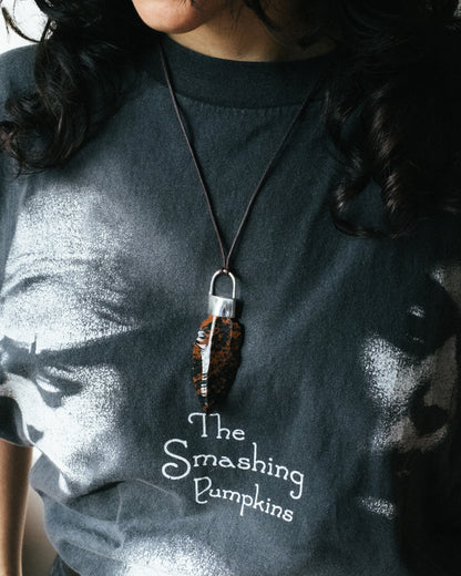 Mahogany Obsidian Arrowhead Sterling Silver Necklace