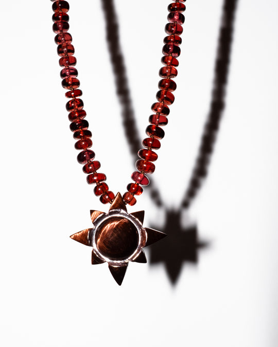 Red Tiger's Eye Solaris Beaded Necklace