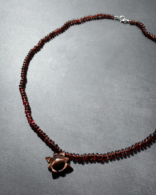 Red Tiger's Eye Solaris Beaded Necklace