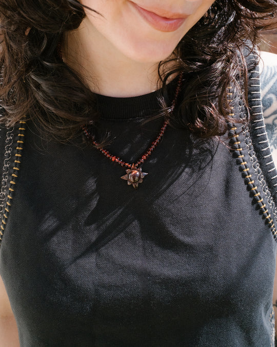 Red Tiger's Eye Solaris Beaded Necklace