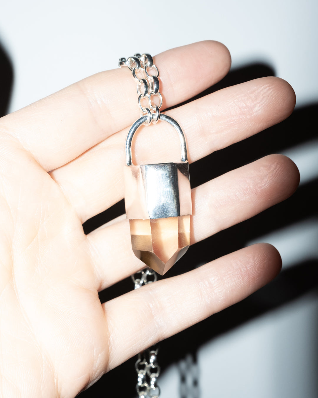 Smoky Citrine Sterling Silver Necklace