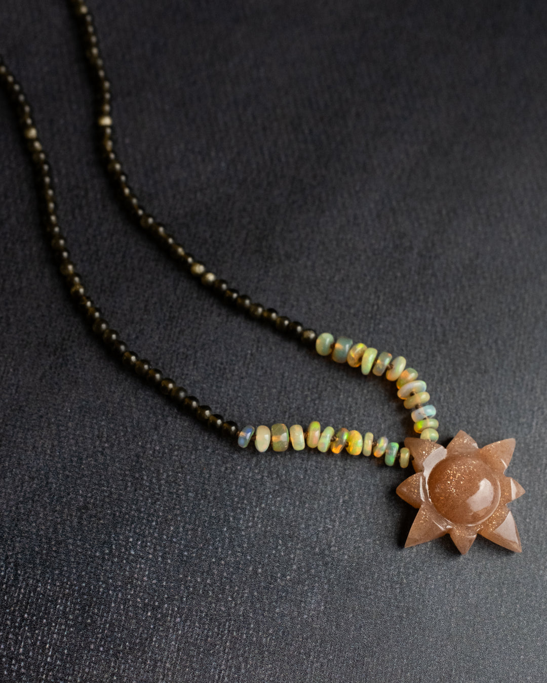 Sunstone Solaris Beaded Necklace
