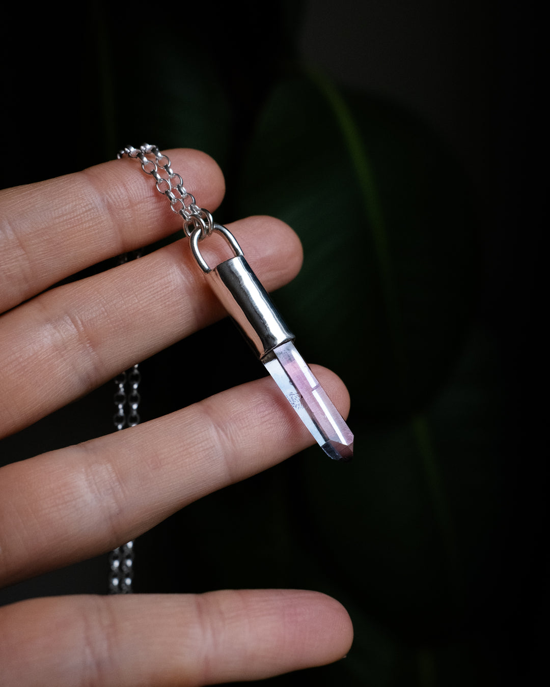 Tanzine Aura Quartz Sterling Silver Necklace #1