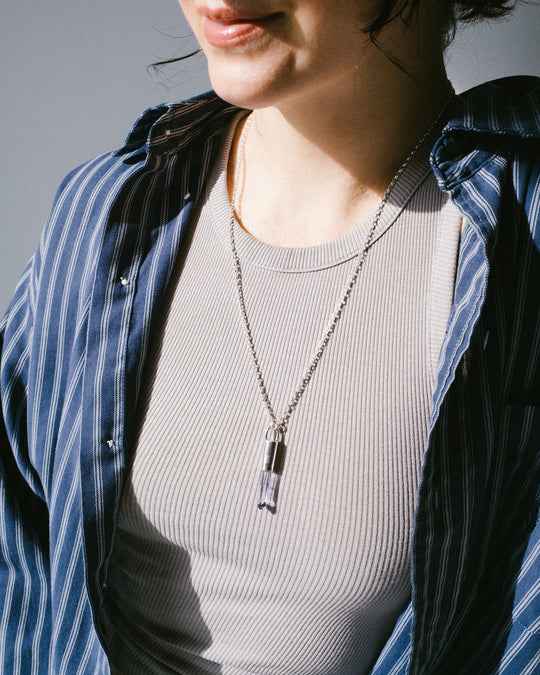 Tanzine Aura Quartz Sterling Silver Necklace #1