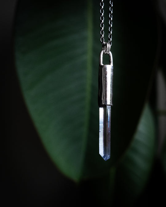 Tanzine Aura Quartz Sterling Silver Necklace #2