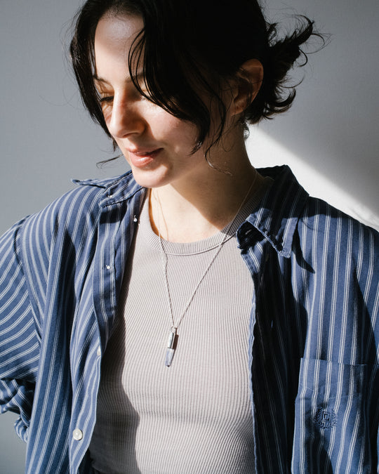 Tanzine Aura Quartz Sterling Silver Necklace #3