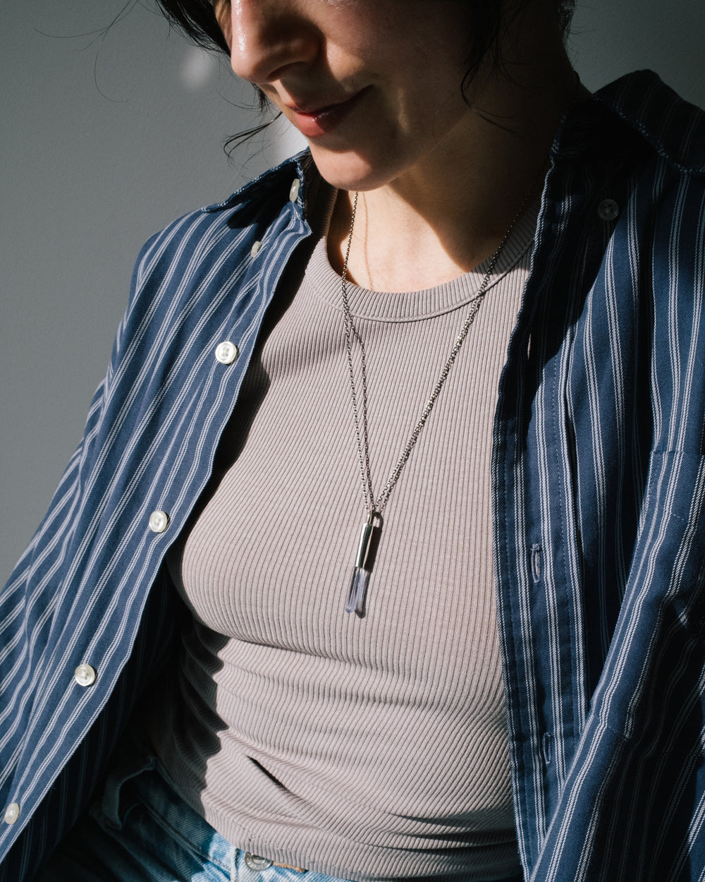 Tanzine Aura Quartz Sterling Silver Necklace #6