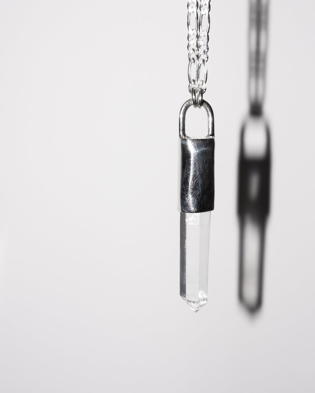 Blades of Light Clear Quartz Sterling Silver Necklace