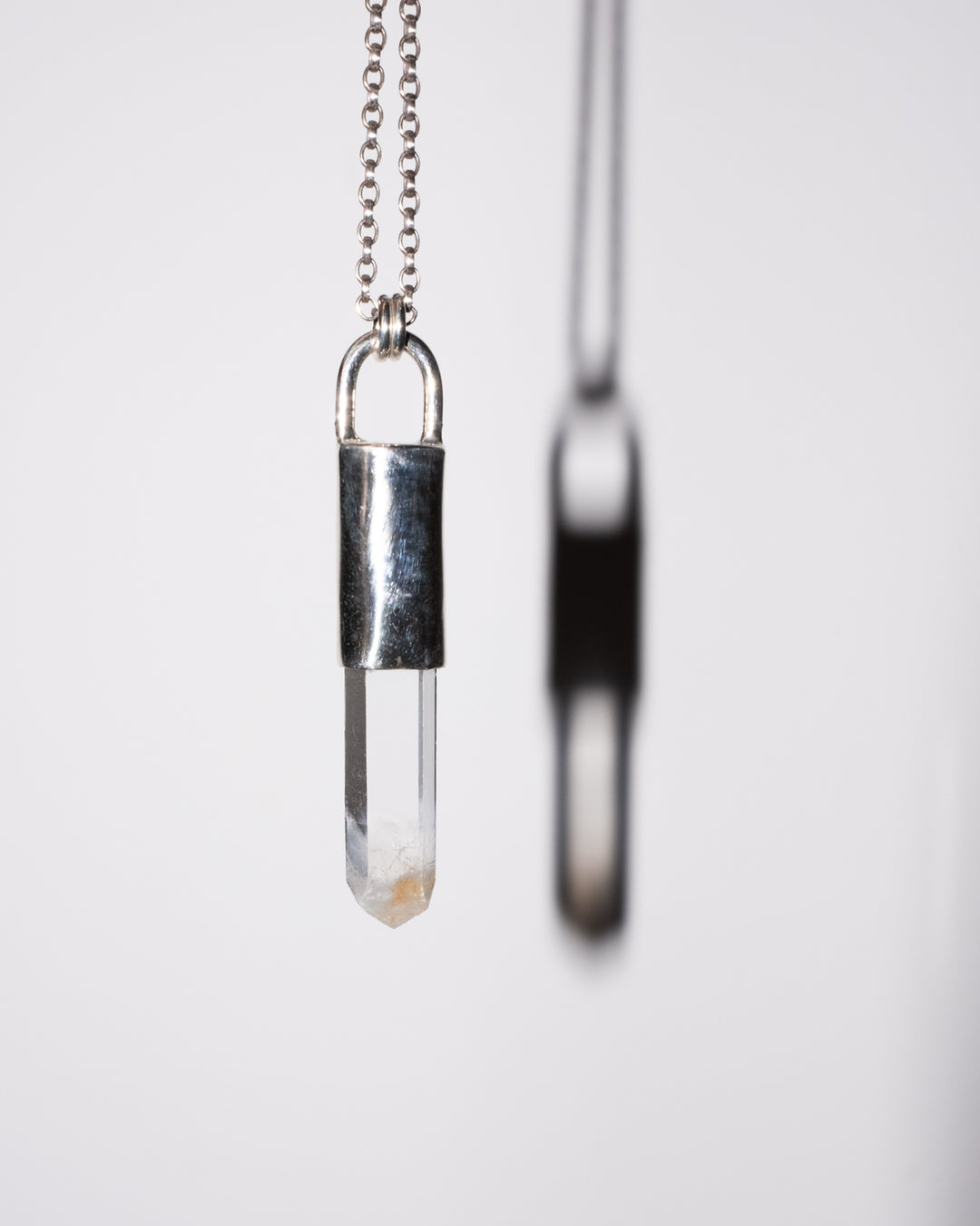 Blades of Light Clear Quartz Sterling Silver Necklace