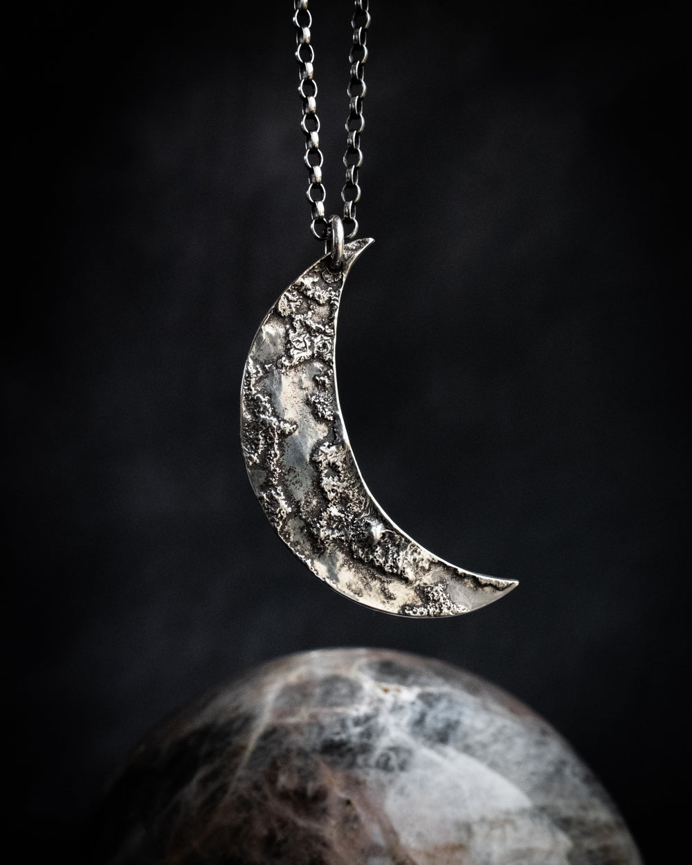 Large Crescent Moon Necklace #2