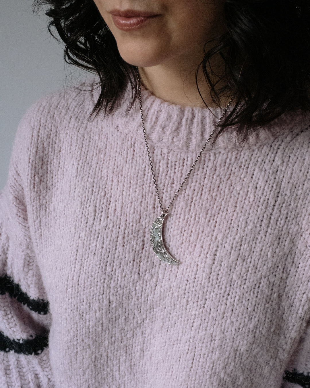 Large Crescent Moon Necklace #2