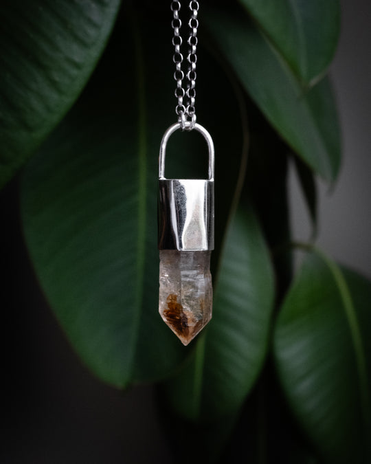 Petroleum Quartz Sterling Silver Necklace #1