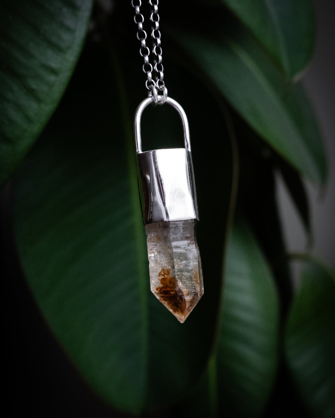 Petroleum Quartz Sterling Silver Necklace #1