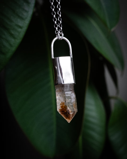 Petroleum Quartz Sterling Silver Necklace #1