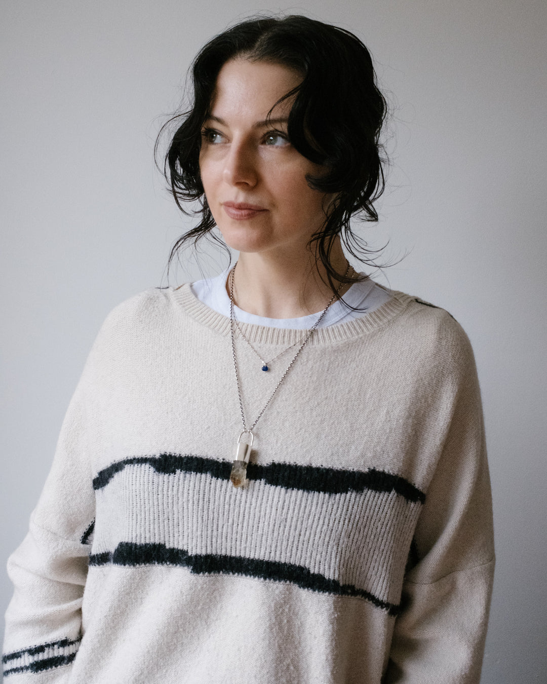 Petroleum Quartz Sterling Silver Necklace #1