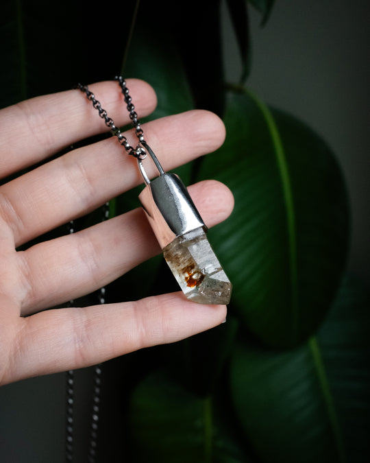 Petroleum Quartz Sterling Silver Necklace #2