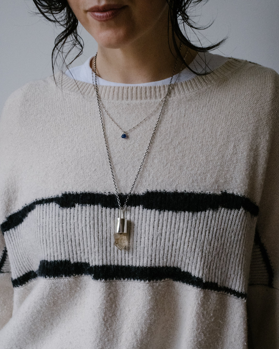 Petroleum Quartz Sterling Silver Necklace #2