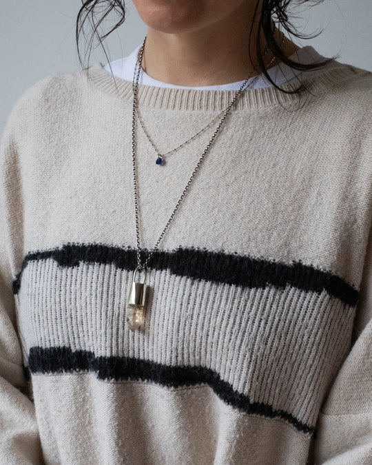 Petroleum Quartz Sterling Silver Necklace #2