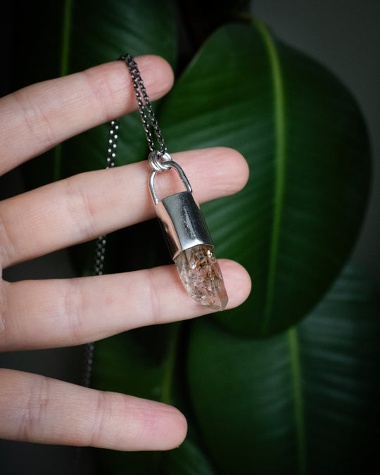 Petroleum Quartz Sterling Silver Necklace #3