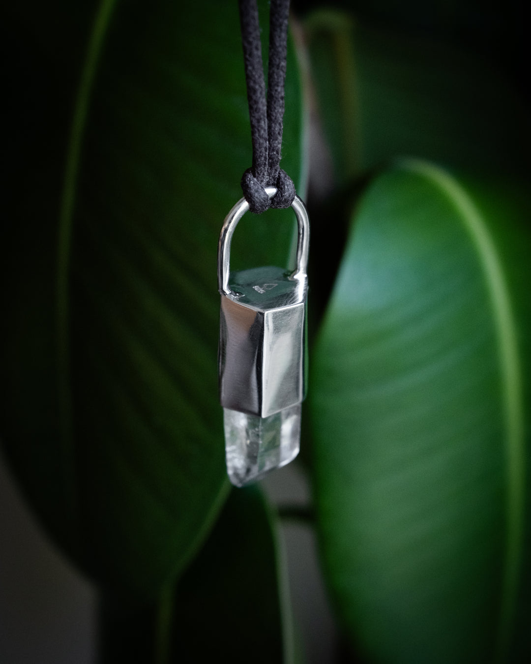 Lemurian Quartz Point Sterling Silver Necklace