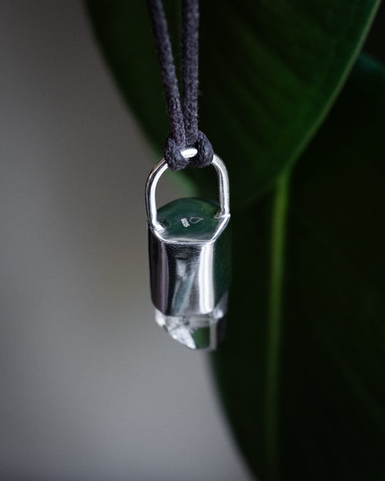 Lemurian Quartz Point Sterling Silver Necklace
