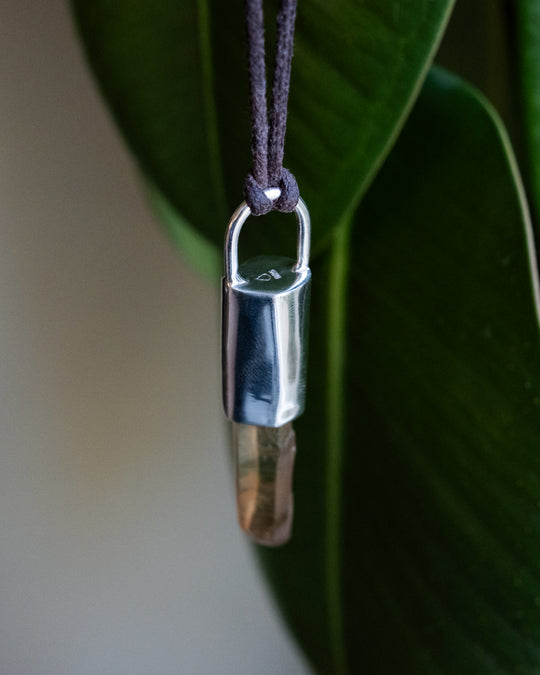 Natural Citrine Point Sterling Silver Necklace