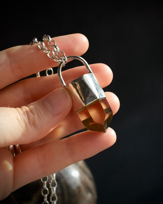 Smoky Citrine Sterling Silver Necklace