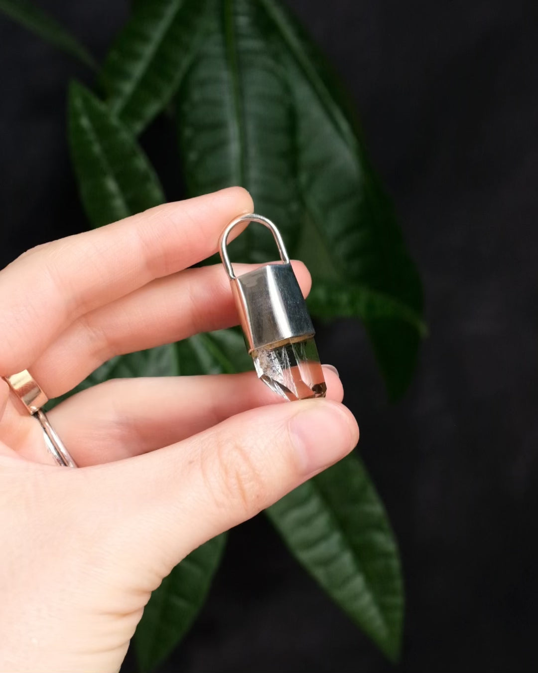 Lemurian Quartz Point Sterling Silver Necklace