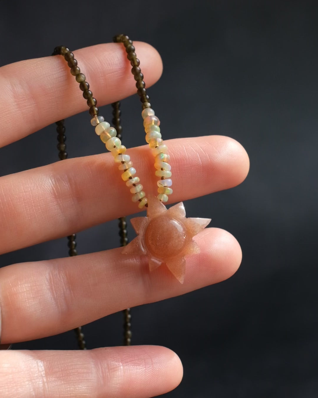 Sunstone Solaris Beaded Necklace