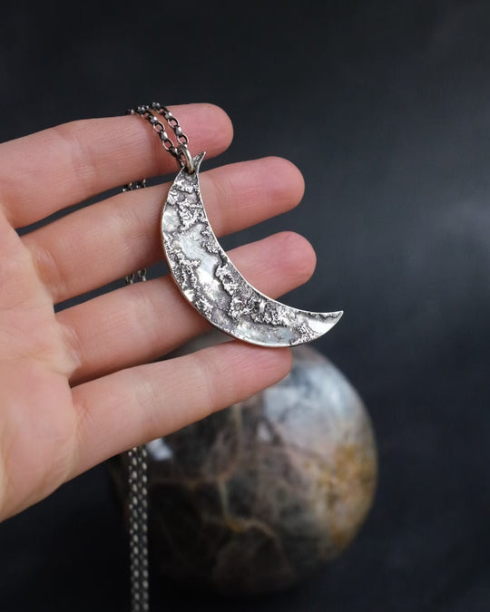 Large Crescent Moon Necklace #2