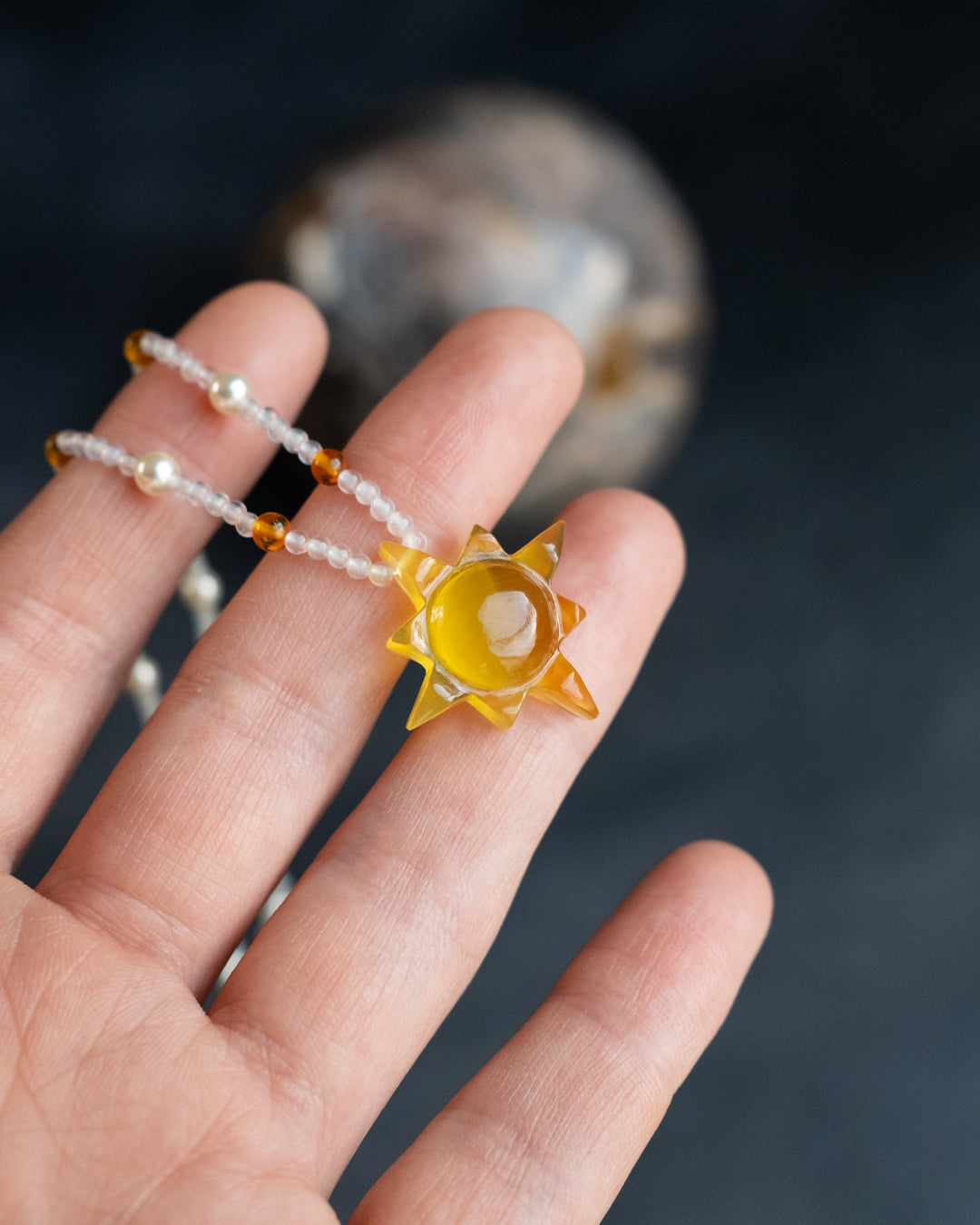 Solaris Satellite Beaded Necklace