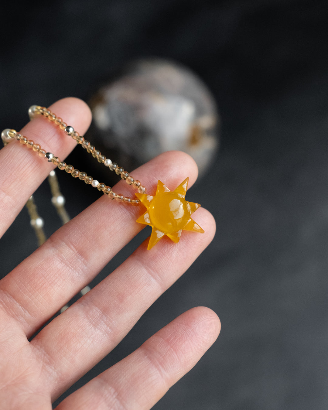 Solaris Satellite Beaded Necklace