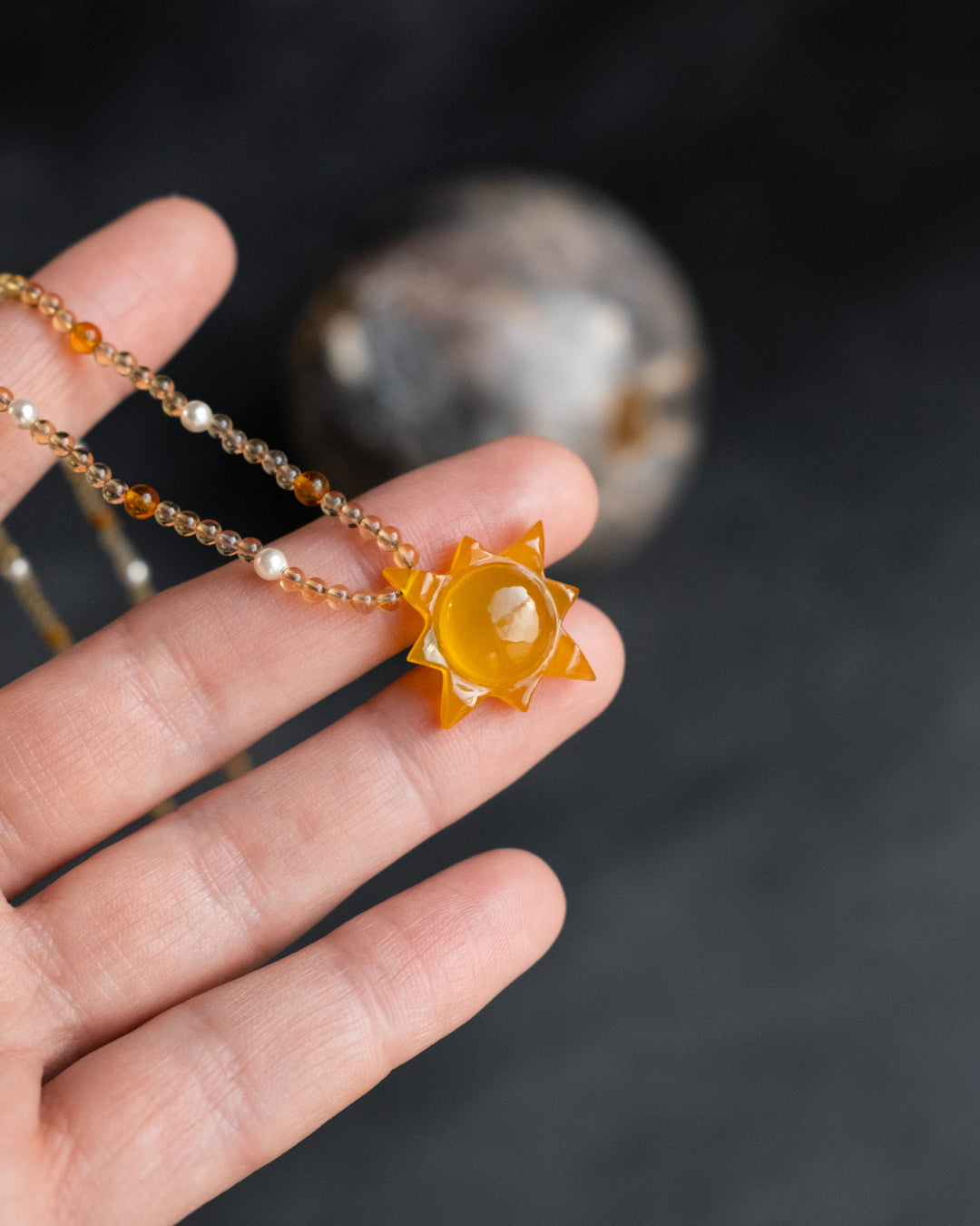 Solaris Satellite Beaded Necklace