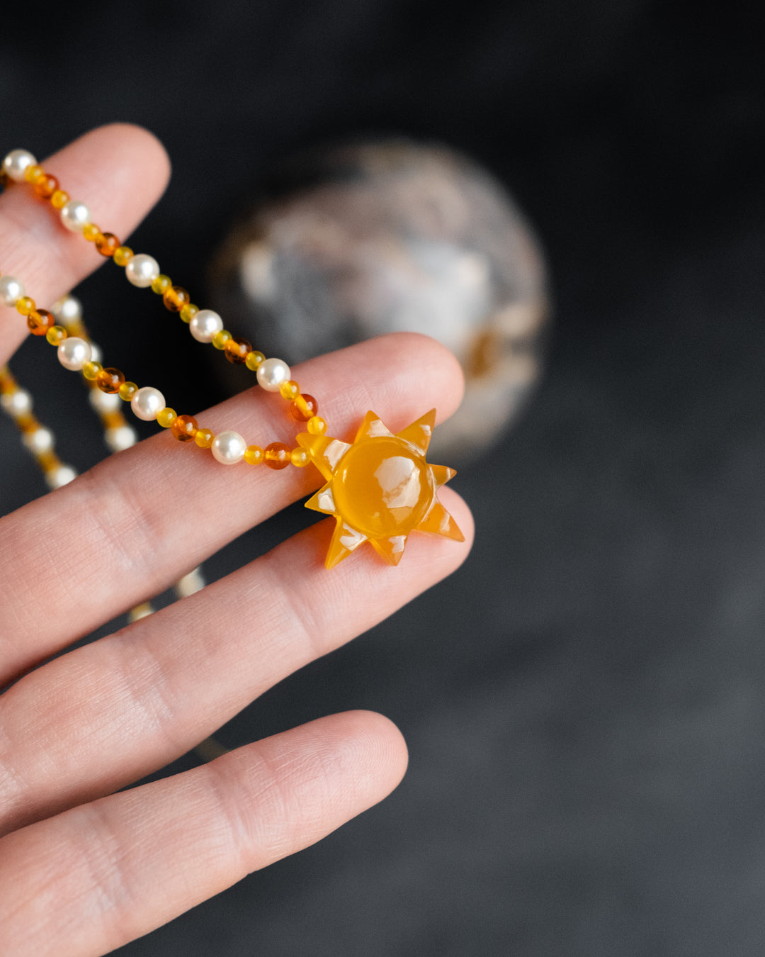 Solaris Satellite Beaded Necklace