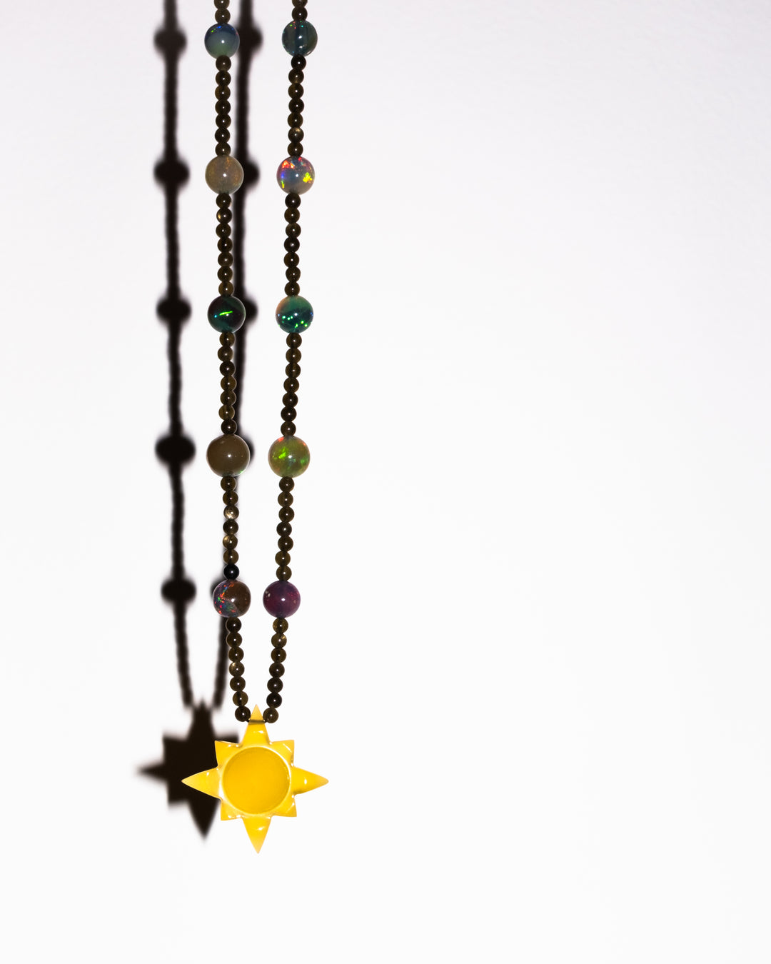 Yellow Onyx Solaris Beaded Necklace
