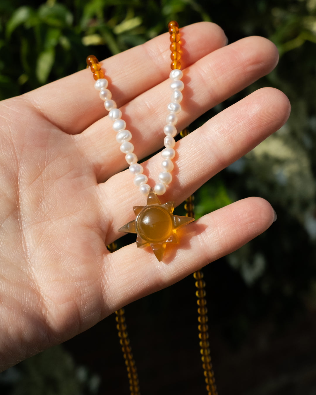 Yellow Onyx Solaris Beaded Necklace